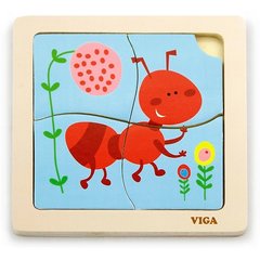 Wooden mini-puzzle Viga Toys Ant, 4 el. (50139)