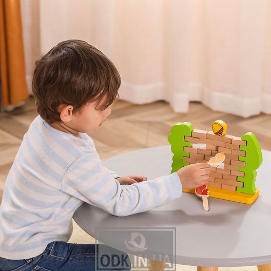 Wooden board game Viga Toys Brick Wall (44566)