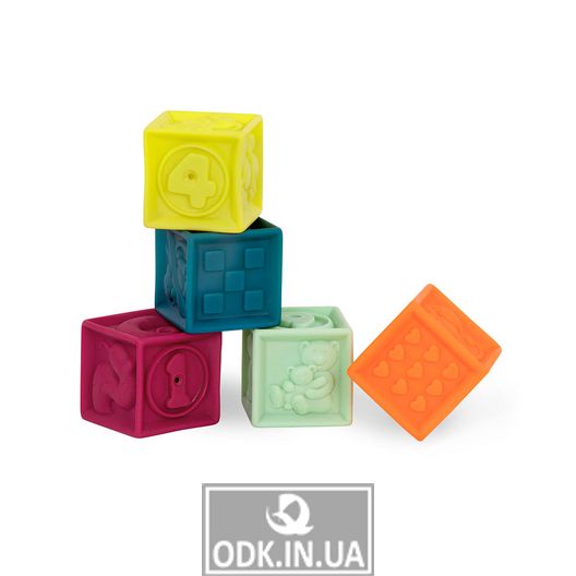Educational Silicone Cubes - Let's Count! (Soft Colors)