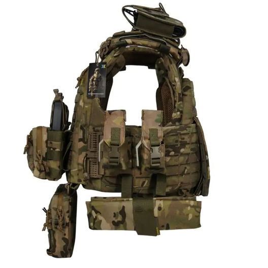 Плитоноска Warmor Gen.6 PRO MAX. Мультикам. Максимальний набір підсумків (00000003404)