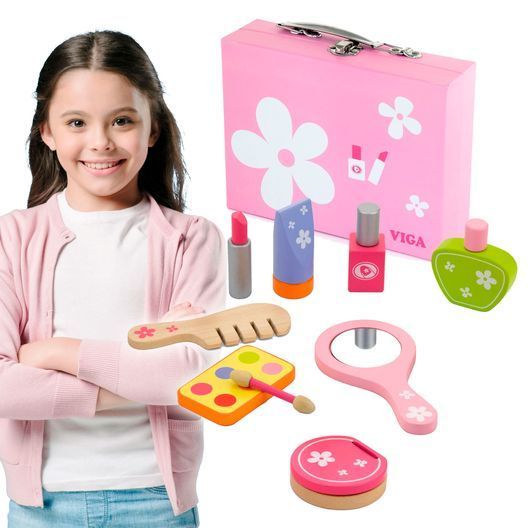 Дерев'яний ігровий набір Viga Toys Усе для макіяжу (50531)