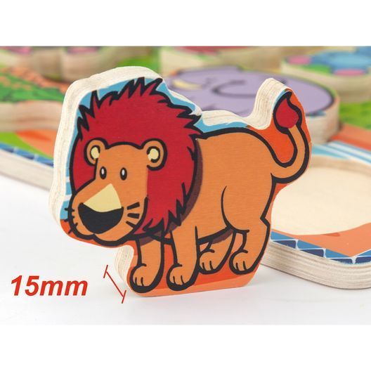 Дерев'яна рамка-вкладиш Viga Toys Звірятка (56435)