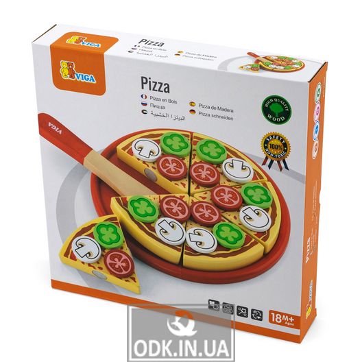 Игрушечные продукты Viga Toys Пицца из дерева (58500)