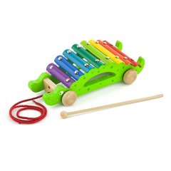 Дерев'яний ксилофон-каталка Viga Toys Крокодил (50342)