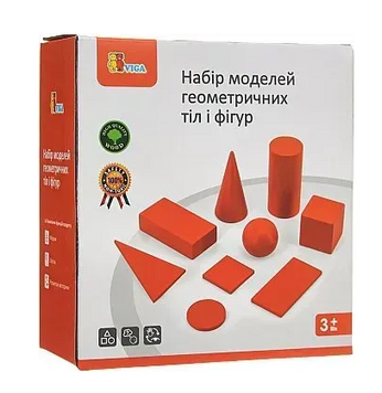 Навчальний набір Viga Toys Геометричні тіла і фігури
