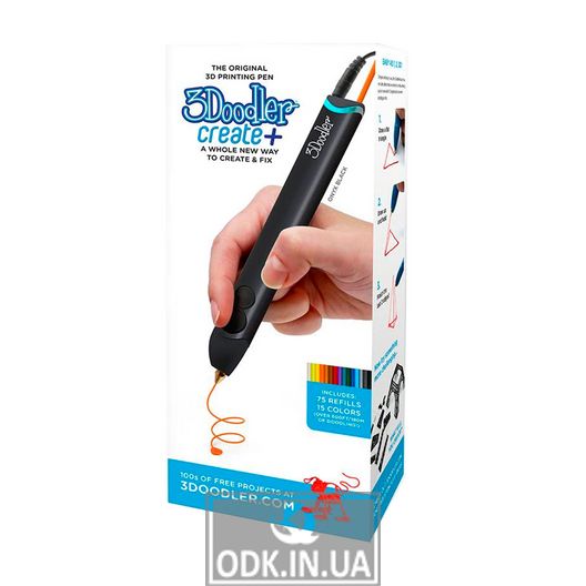3D-ручка 3Doodler Create Plus для профессионального пользования - Черная