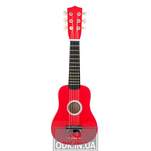 Музыкальная игрушка Viga Toys Гитара, красный (50691)