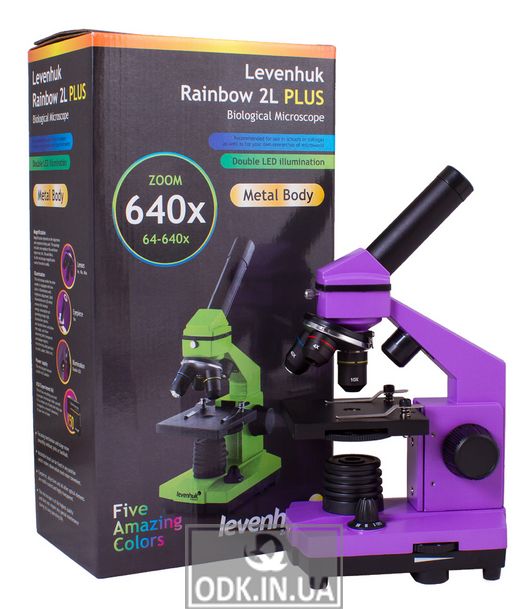 Микроскоп Levenhuk Rainbow 2L PLUS Amethyst\Аметист