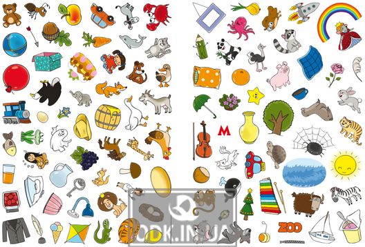 Chomuchki school. English ABC. 100 developmental stickers