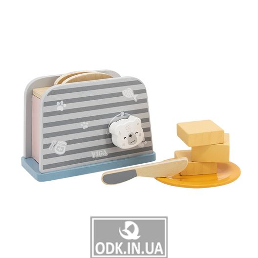Игрушечный тостер Viga Toys PolarB из дерева (44017)