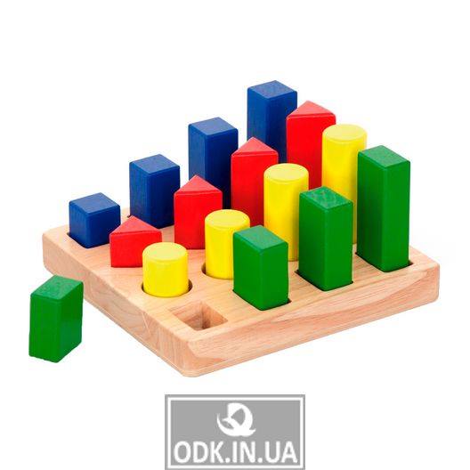 Wooden sorter Viga Toys Shapes and sizes (51367)