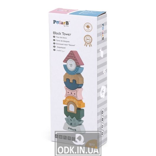 Деревянная пирамидка-балансир Viga Toys PolarB Башенка (44070)