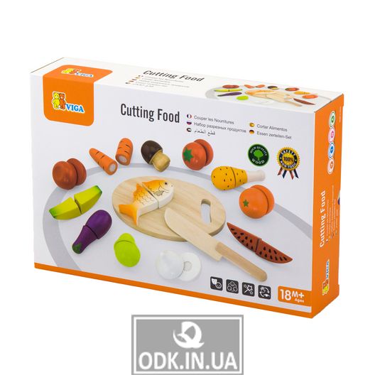 Іграшкові продукти Viga Toys Нарізана їжа з дерева (59560)