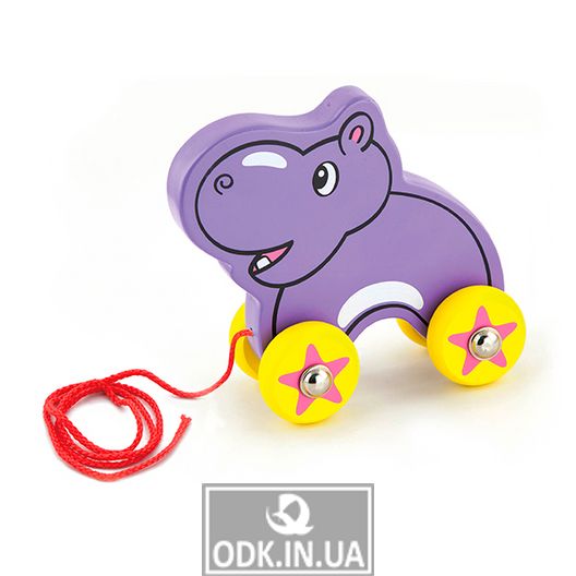 Wooden wheelchair Viga Toys Hippopotamus (50092)