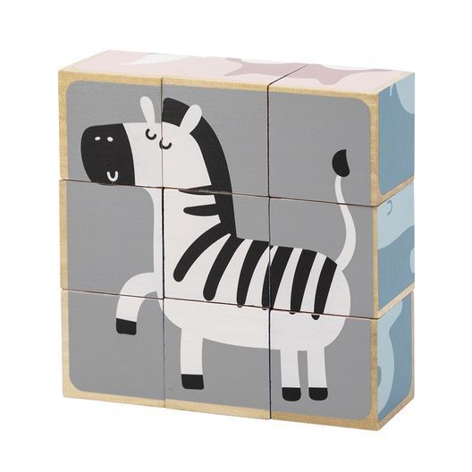 Дерев'яні кубики-пазл Viga Toys PolarB Звірята (44024)