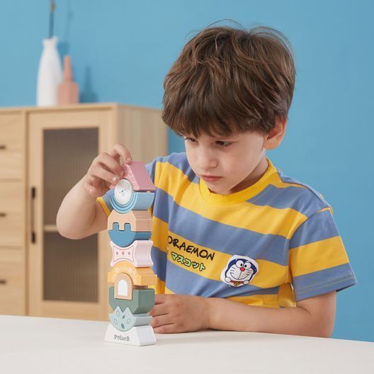 Дерев'яна пірамідка-балансир Viga Toys PolarB Башточка (44070)