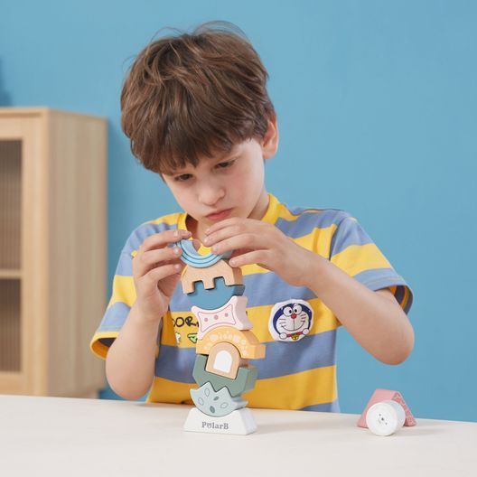 Дерев'яна пірамідка-балансир Viga Toys PolarB Башточка (44070)