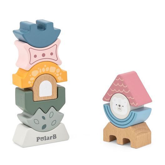Дерев'яна пірамідка-балансир Viga Toys PolarB Башточка (44070)