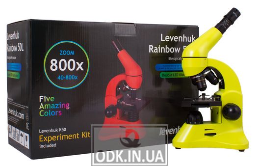 Мікроскоп Levenhuk Rainbow 50L Lime\Лайм
