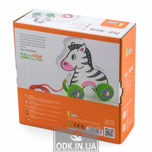 Wooden wheelchair Viga Toys Zebra (50093)