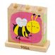 Wooden cubes pyramid Viga Toys Insects (50158)