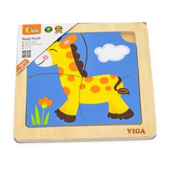 Wooden mini-puzzle Viga Toys Giraffe, 4 el. (51319)