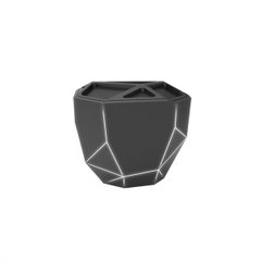 Xoopar Speaker System - Geo Speaker (Black With White, Led Backlight, Bluetooth, Mono)