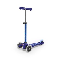 Scooter MICRO series Mini Deluxe LED "- Blue (up to 50 kg, tricycle, light)"