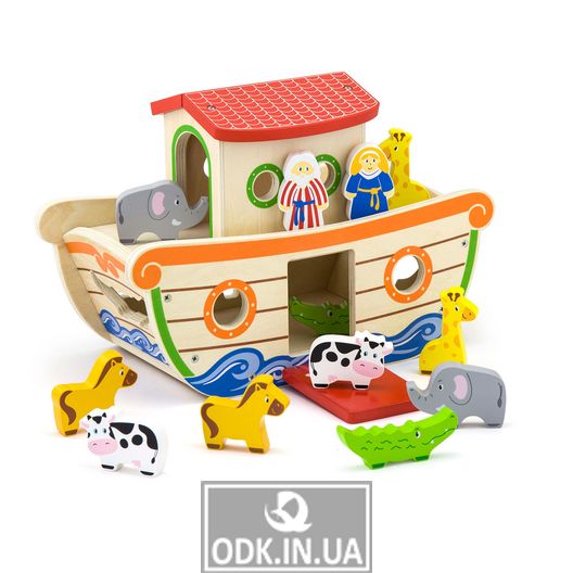 Wooden sorter Viga Toys Ark with animals (51625)
