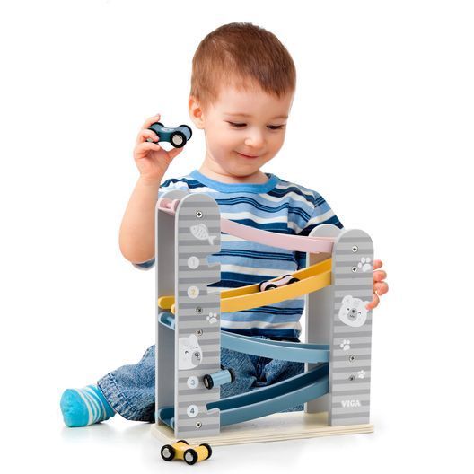 Дерев'яний ігровий набір Viga Toys PolarB Автотрек (44013)