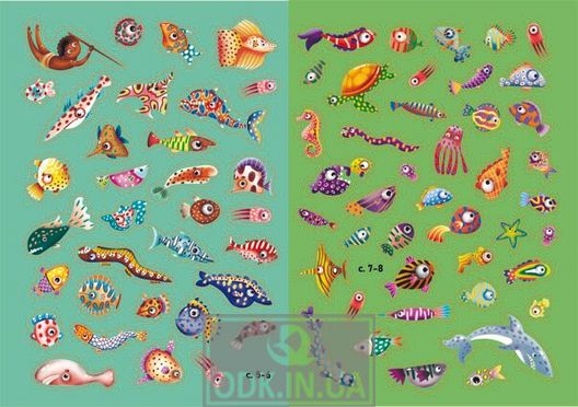 Mega stickers. Underwater world