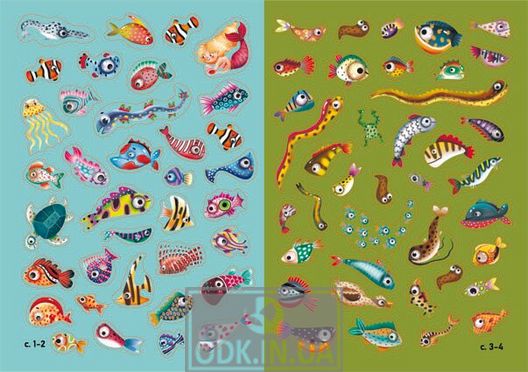 Mega stickers. Underwater world