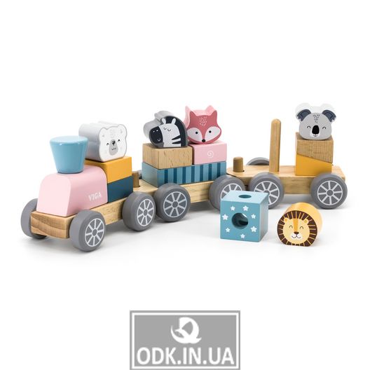Wooden train Viga Toys PolarB Animals (44015)