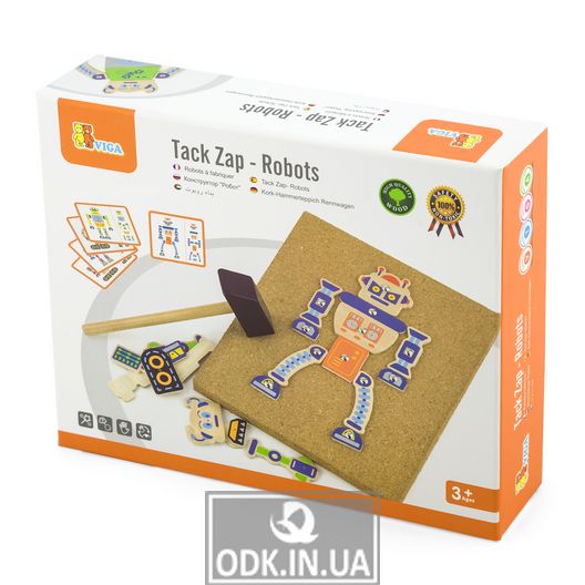 Набор для творчества Viga Toys Деревянная аппликация Робот (50335)
