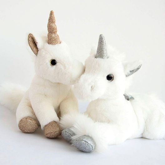 Histoire d'Ours soft toy - Silver unicorn (35 cm)