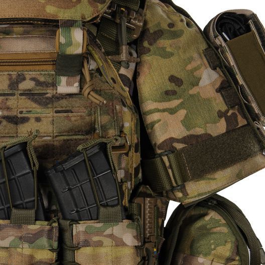 Плитоноска жіноча Warmor gen.3 FL MAX (for Ladies) (без плит). З максимальним набором підсумків, захистом шиї та плечей по 1 класу ДСТУ. Мультикам.