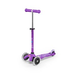 Scooter MICRO series Mini Deluxe LED "- Purple (up to 50 kg, tricycle, light)"