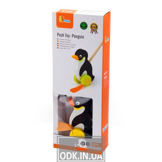 Дерев'яна каталка Viga Toys Пінгвінчик (50962)