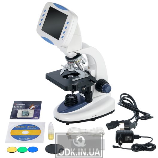 Мікроскоп цифровий Levenhuk D90L LCD, монокулярний