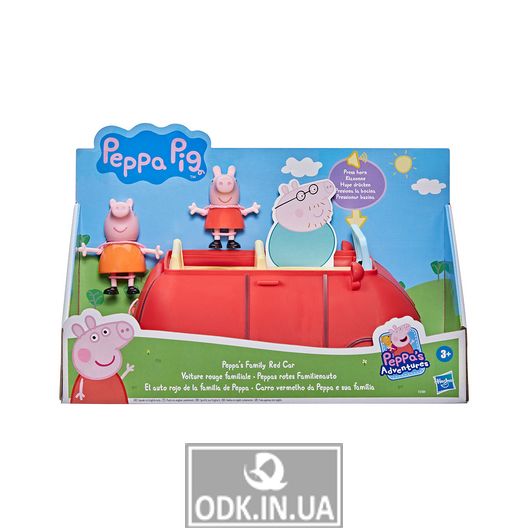 Ігровий набір Peppa - Машина сім'ї Пеппи (2 фігурки, звук)