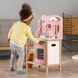 Дитяча кухня з дерева з посудом Viga Toys PolarB рожевий (44046)