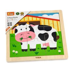 Wooden puzzle Viga Toys Cow, 9 el. (51,438)