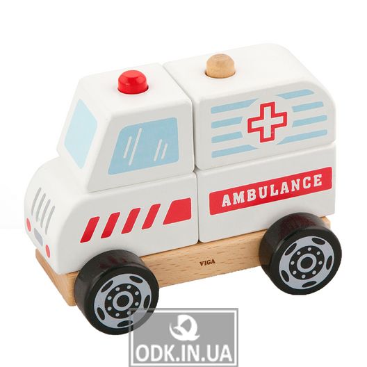 Wooden pyramid Viga Toys Viga Toys Ambulance (50204)