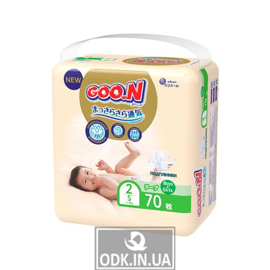 Подгузники Goo.N Premium Soft для детей (S, 4-8 кг, 70 шт)