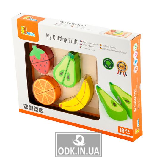 Игрушечные продукты Viga Toys Деревянные фрукты (50978)