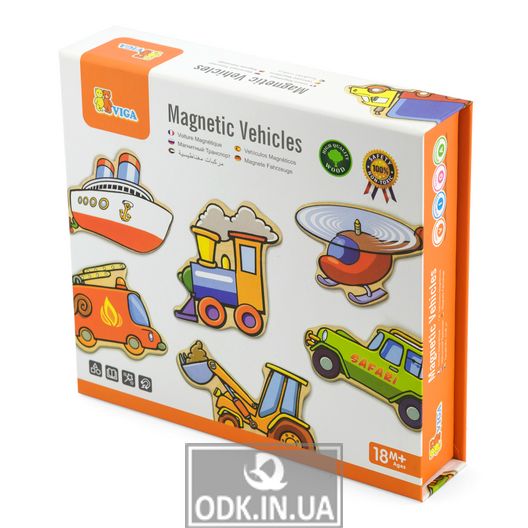 Набір магнітів Viga Toys Транспорт, 20 шт. (58924)