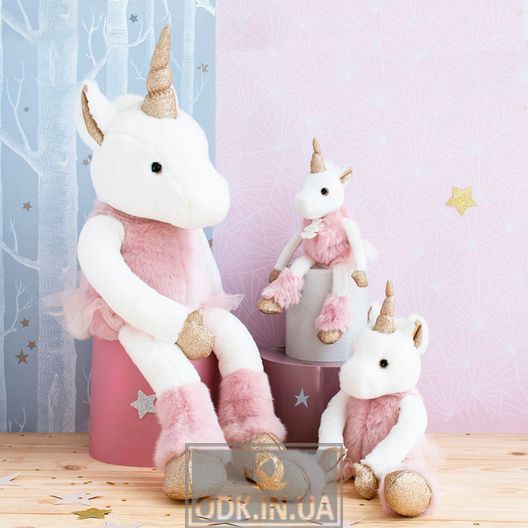 Soft toy Histoire d'Ours - Unicorn in a pack (35 cm)