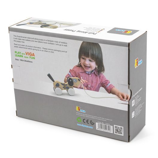 Дерев'яна каталка Viga Toys Собачка (51614)