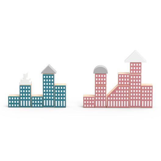 Дерев'яний ігровий набір Viga Toys PolarB Місто, 56 ел. (44040)