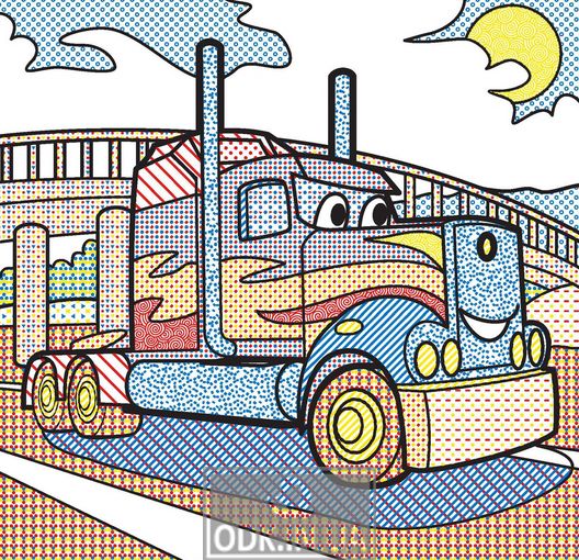 Watercolors. Trucks